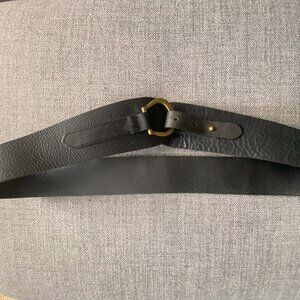 Vintage Genuine Leather Gap Belt with Brass Clasp